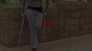 性感单腿截肢残肢出镜残模展示视频