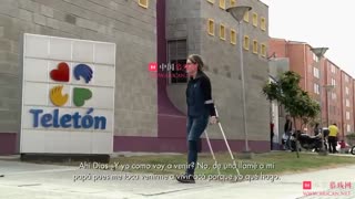 外国单腿截肢残疾妹纸的生活记录